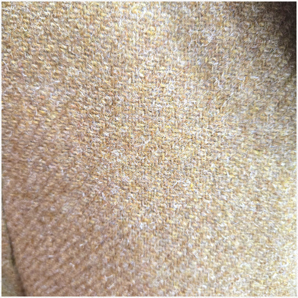 Vintage 50s Mustard Brown Mighty-Mac Fisherman Wool Coat Fur Collar Size 40 USA - Picture 15 of 16